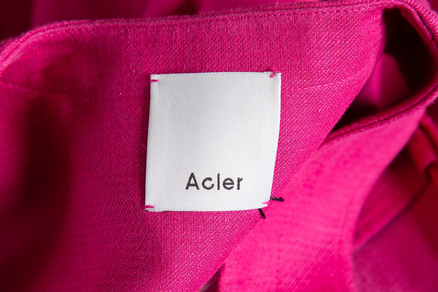 Acler "Finsbury" Magenta Gold Button Front Scoop Neck Dress SZ 4 - Image 4