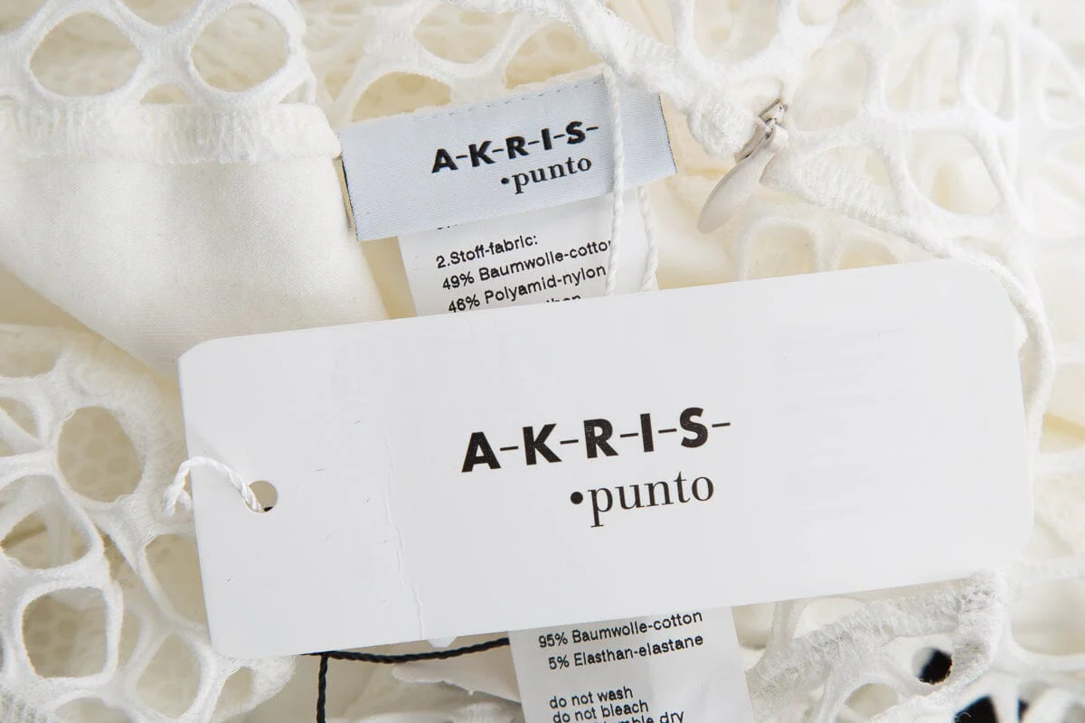 Akris White Net Detail Sleeveless Blouse SZ 14 NWT - Image 4