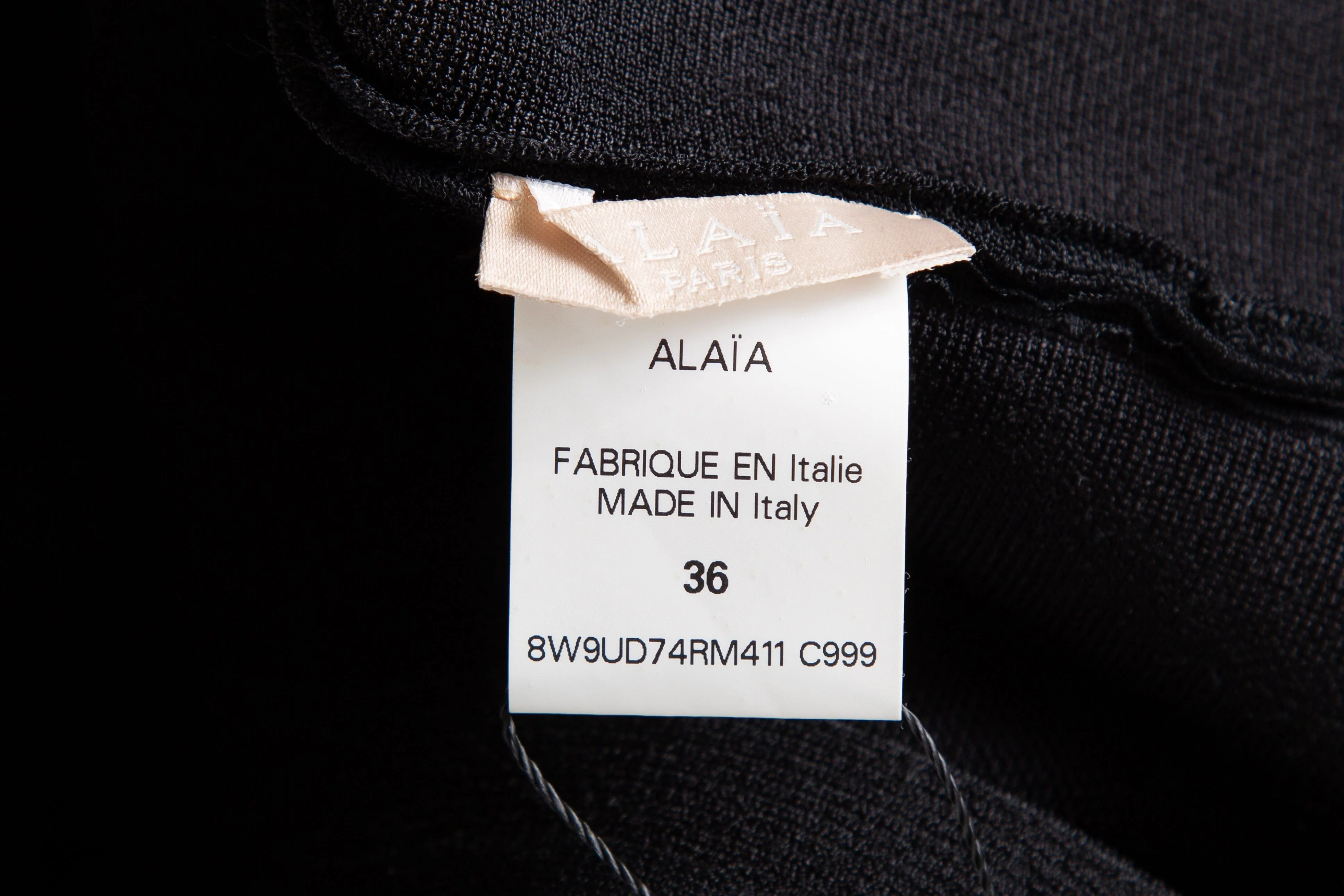 Alaia Black Long Sleeve Blouse SZ 36 - Image 4
