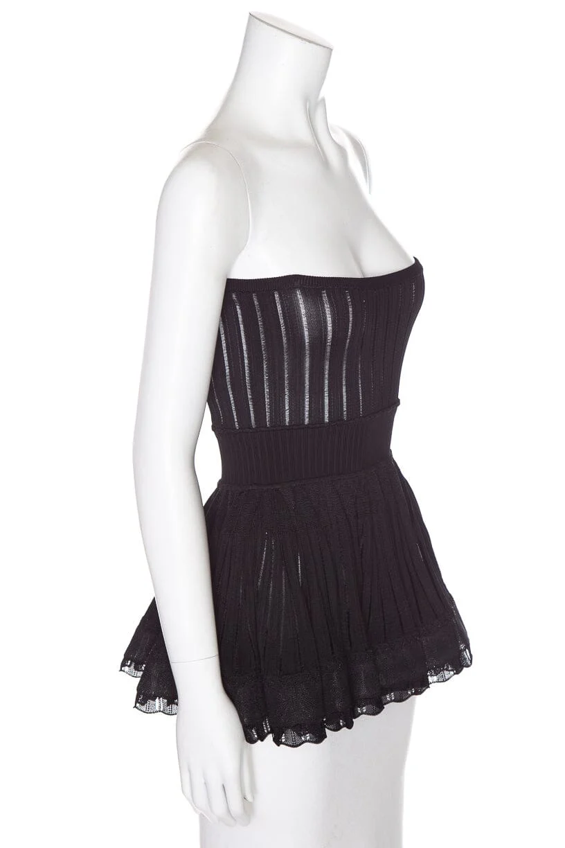 Alaia Black Rib Knit Top SZ 40 NWT - Image 2