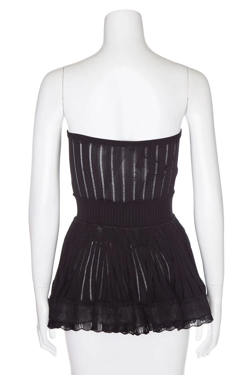 Alaia Black Rib Knit Top SZ 40 NWT - Image 3