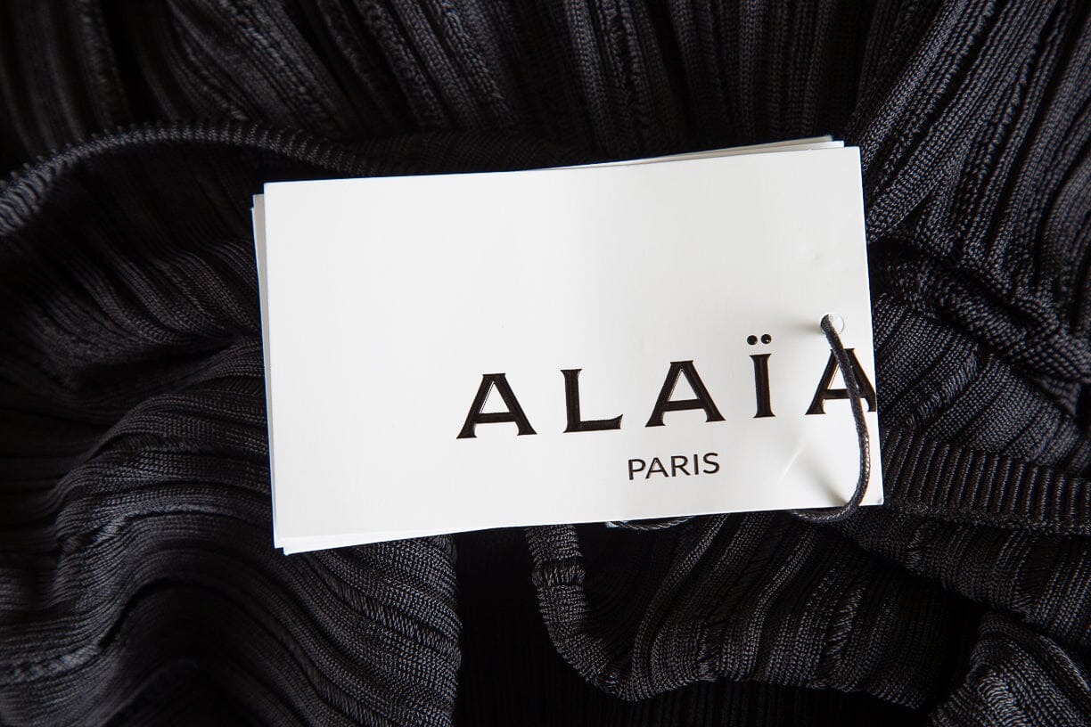 Alaia Black Rib Knit Top SZ 40 NWT - Image 4