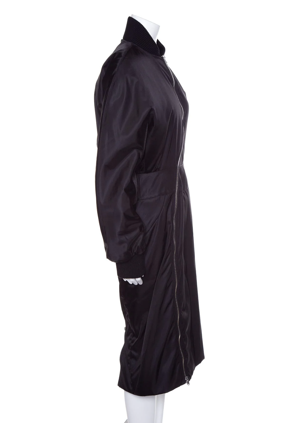Alaia paris Black A-symmetrical Zipper Coat SZ 42 - Image 2