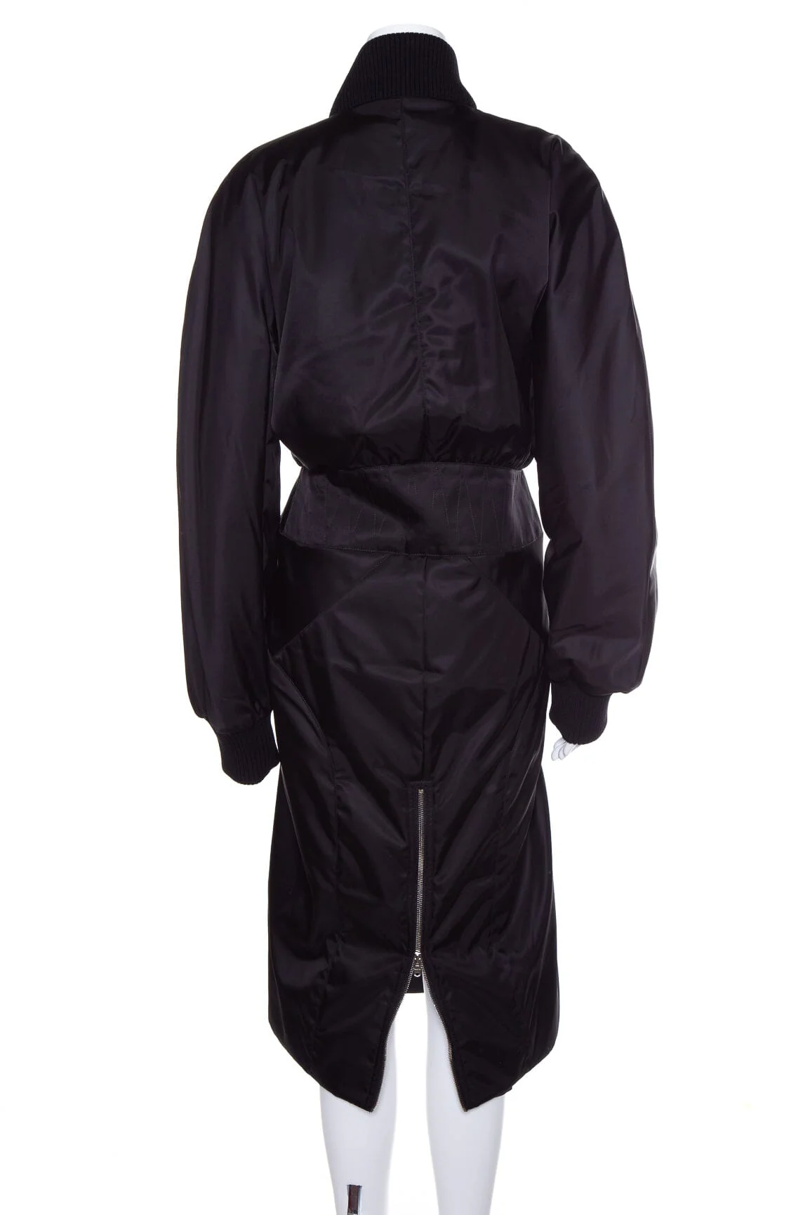 Alaia paris Black A-symmetrical Zipper Coat SZ 42 - Image 3