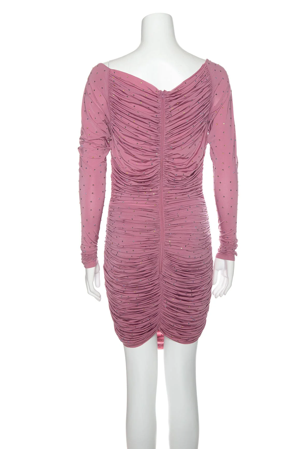 Alex Perry Mauve Rhinestone Embellished Dress - Image 3