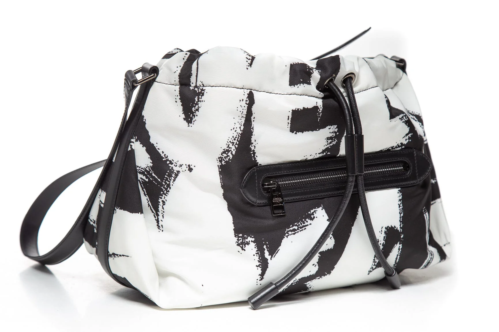 Alexander McQueen Black and White Colorblock Pattern "Ball Bundle" Shoulder Bag - Image 3