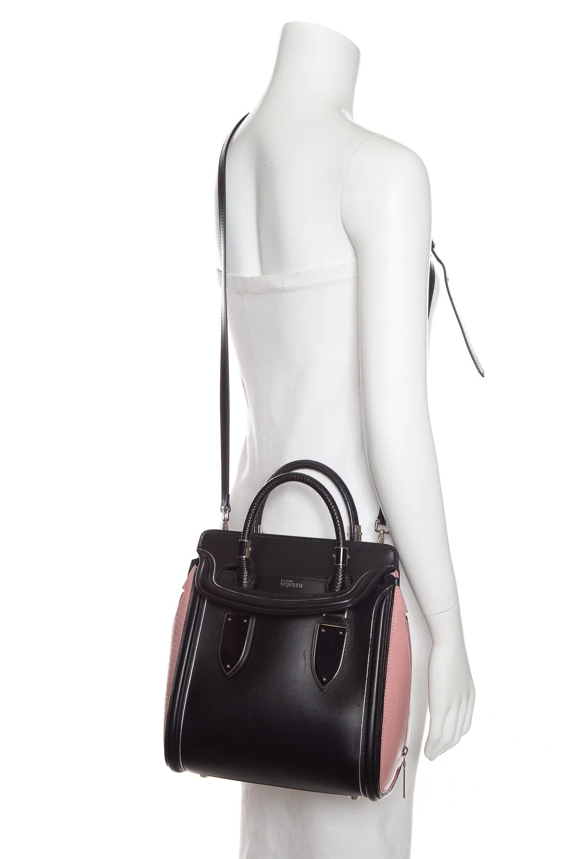 Alexander McQueen Black & Pink Handbag - Image 2
