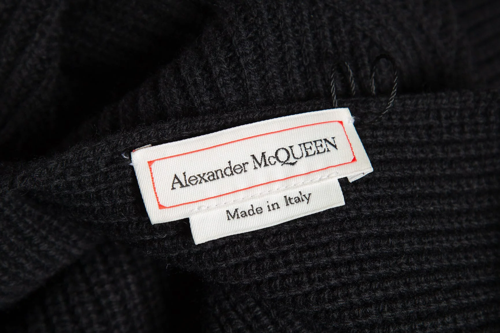 Alexander McQueen Black Ribbed Knit Dress SZ S - Image 4