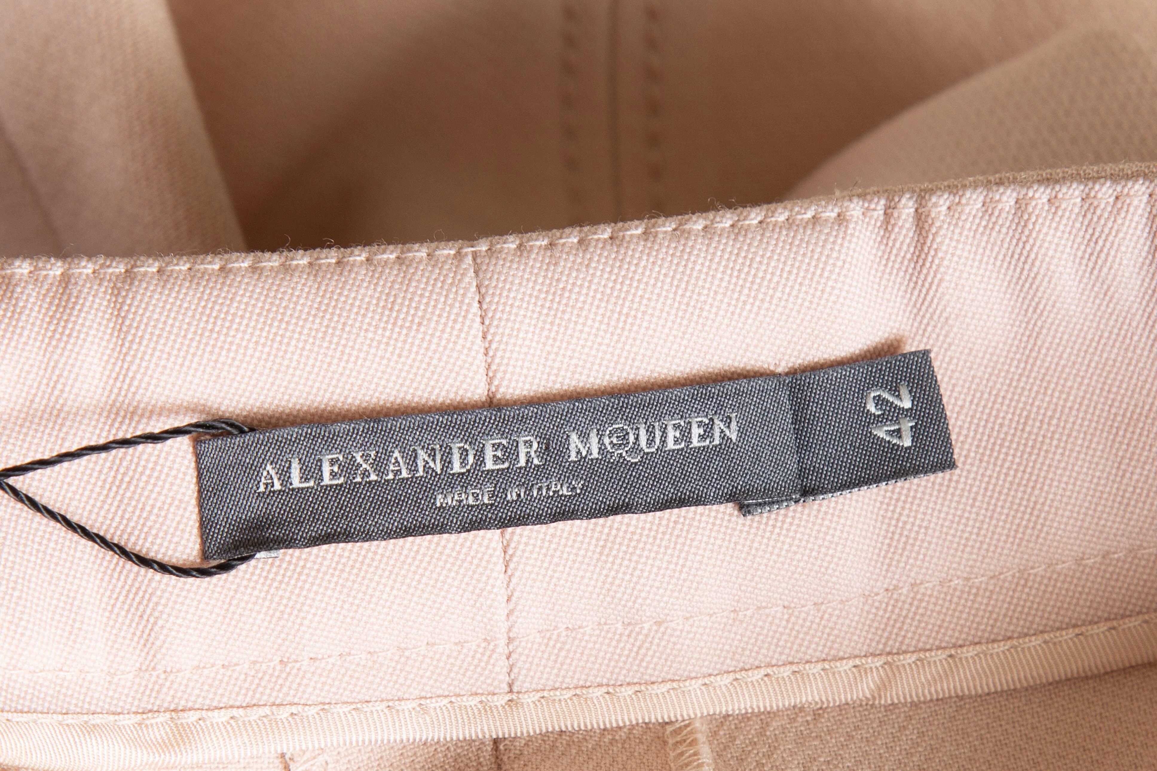 Alexander McQueen Blush Fitted Dress Pants SZ 42 - Image 4