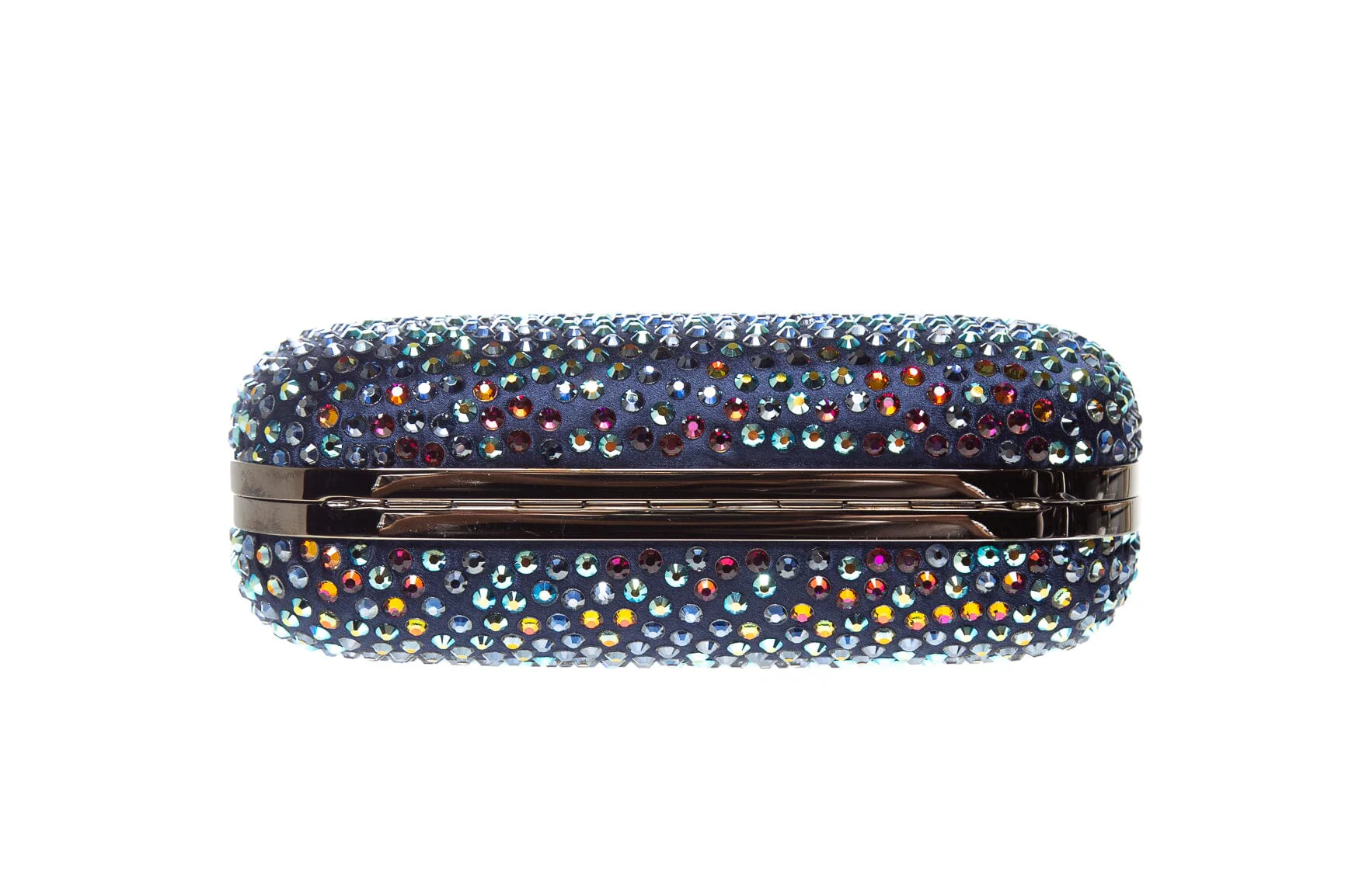 Alexander McQueen Navy Multi Embellished Skull Clutch - Image 4
