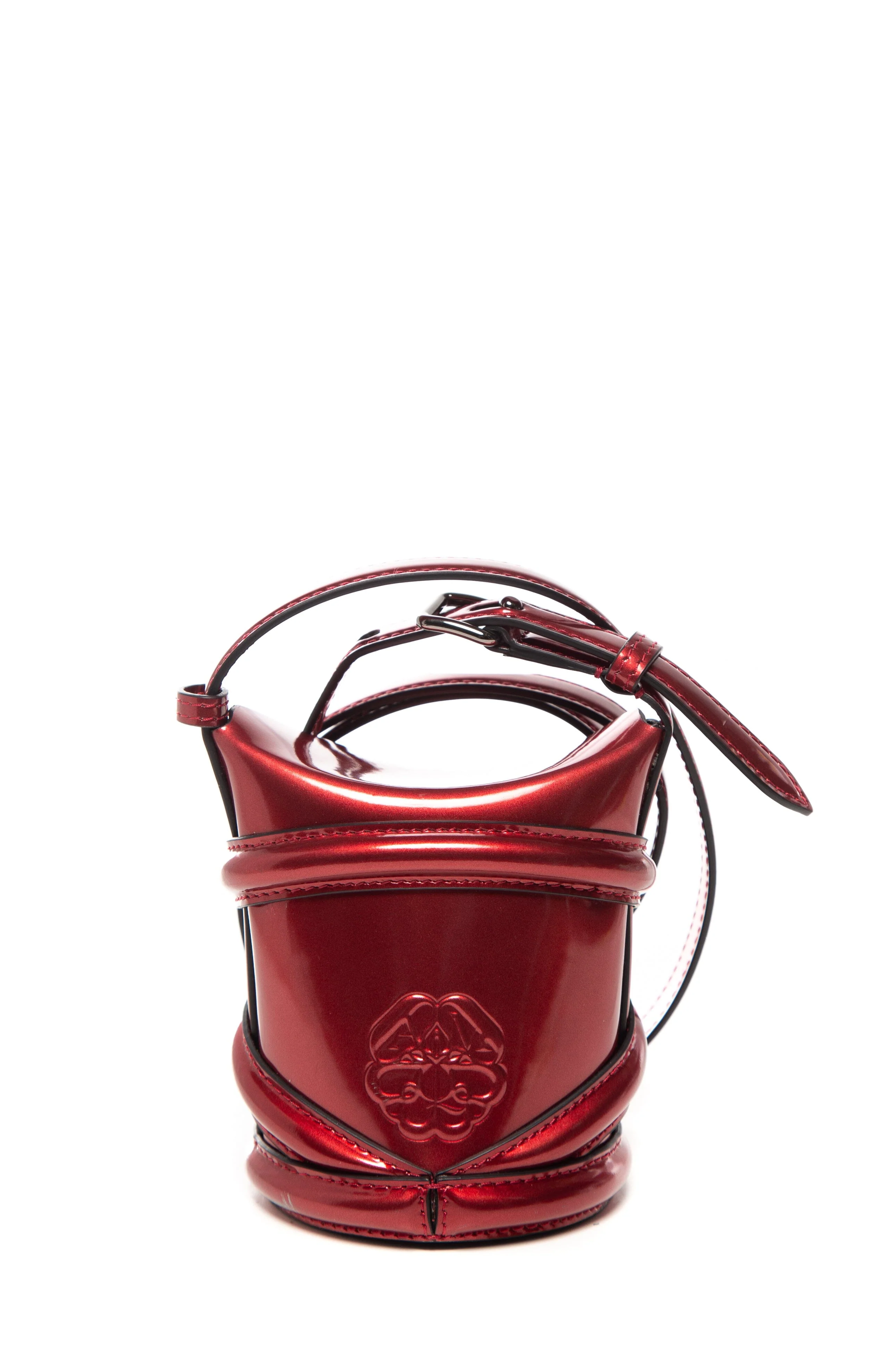 Alexander McQueen "The Curve" Red Bucket Bag
