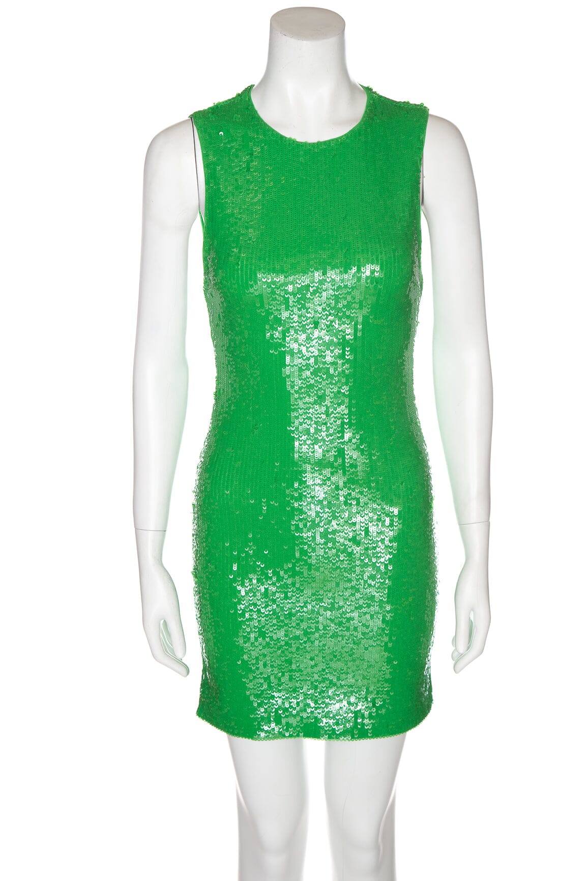 Alice and Olivia Neon Green Sequin Mini Dress SZ 2 NWT