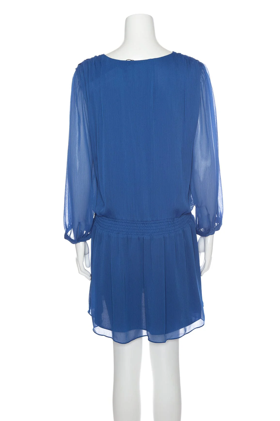 Alice and Olivia Royal Blue V-Neck Cinched Waist Mini Dress SZ 12 NWT - Image 3
