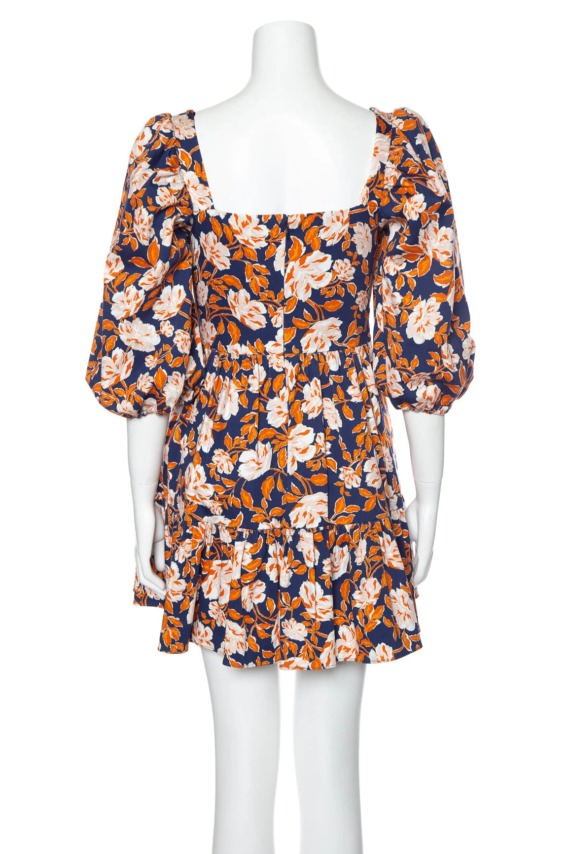 Amur Navy Blue and Orange Floral Dress SZ 2 NWT - Image 3