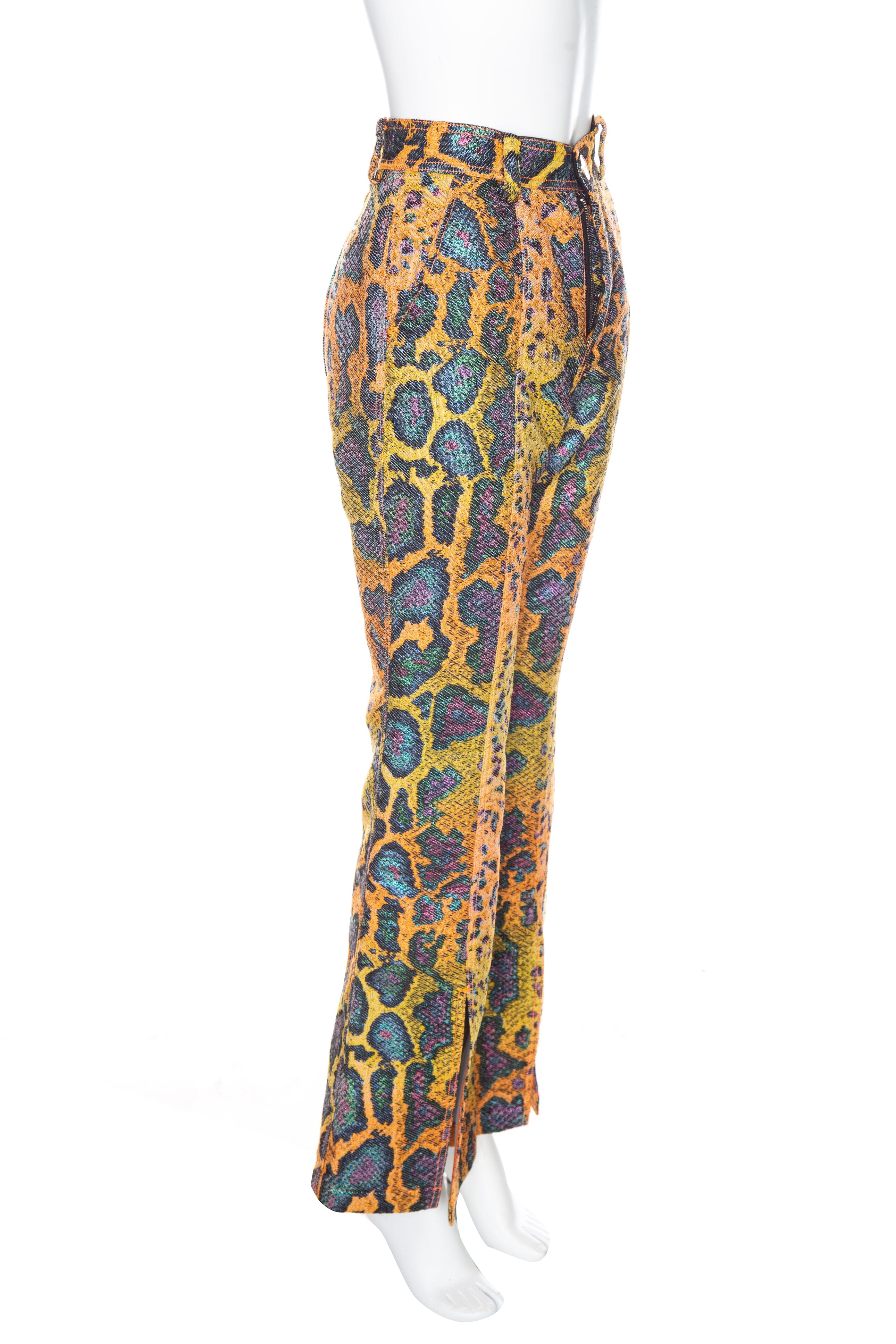 Angel Chen Multi Color Pytnon Print Pant SZ 8 - Image 2