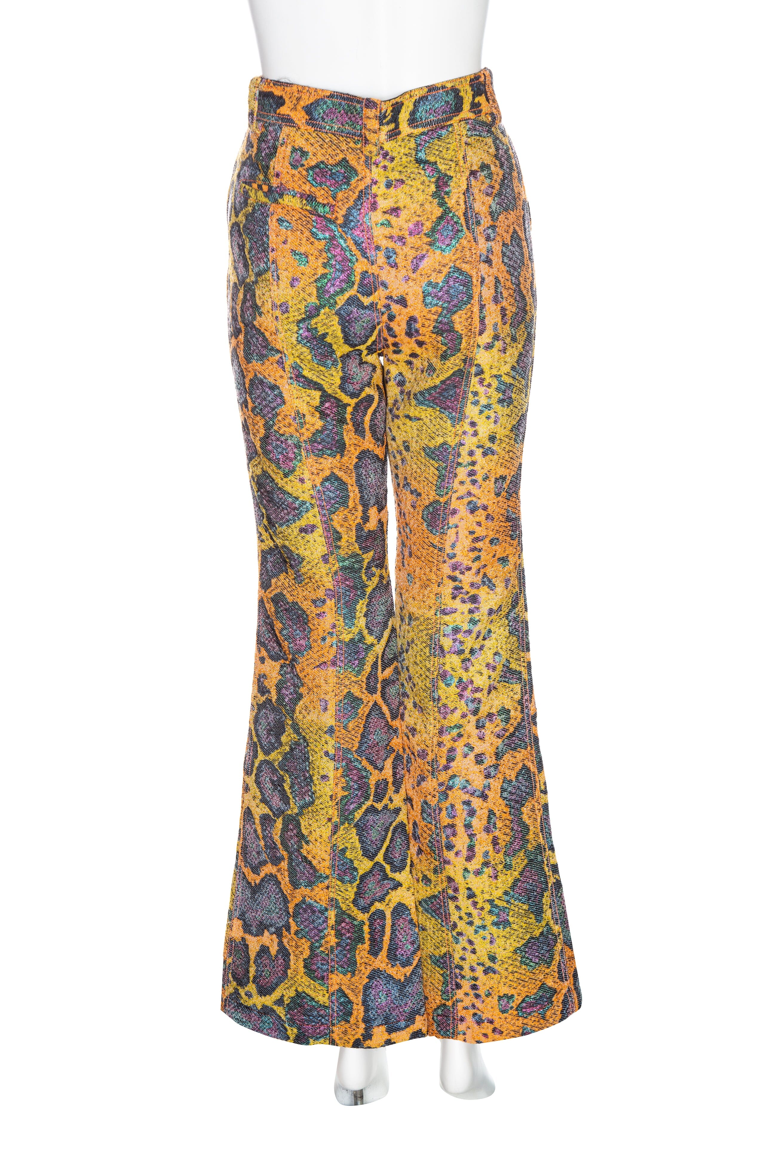 Angel Chen Multi Color Pytnon Print Pant SZ 8 - Image 3