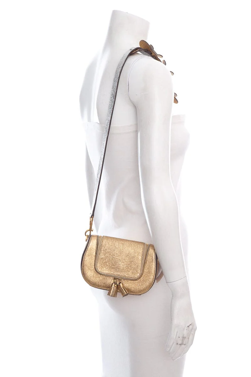 Anya Hindmarch Gold Metallic Handbag - Image 2