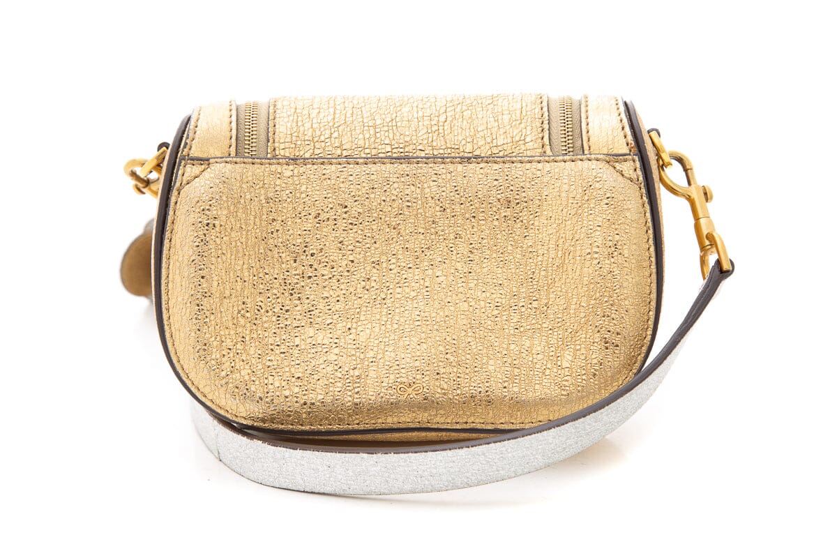 Anya Hindmarch Gold Metallic Handbag - Image 4