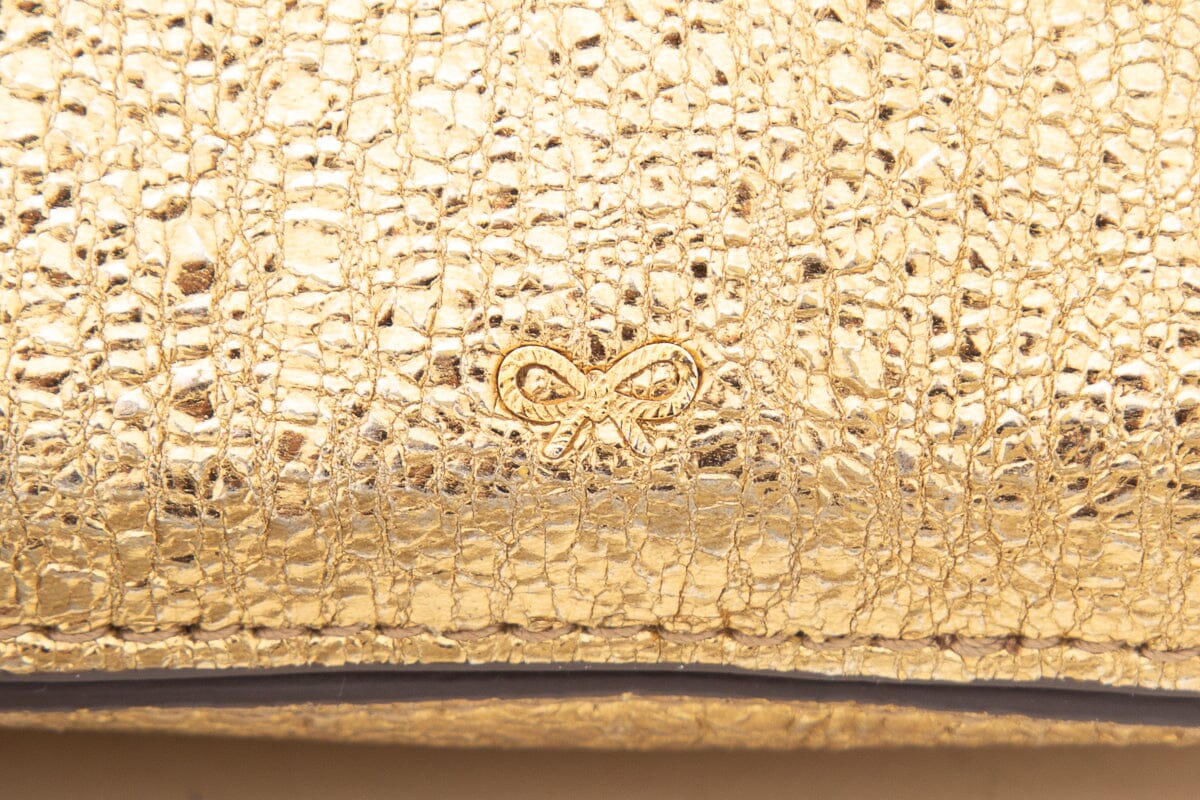 Anya Hindmarch Gold Metallic Handbag - Image 5