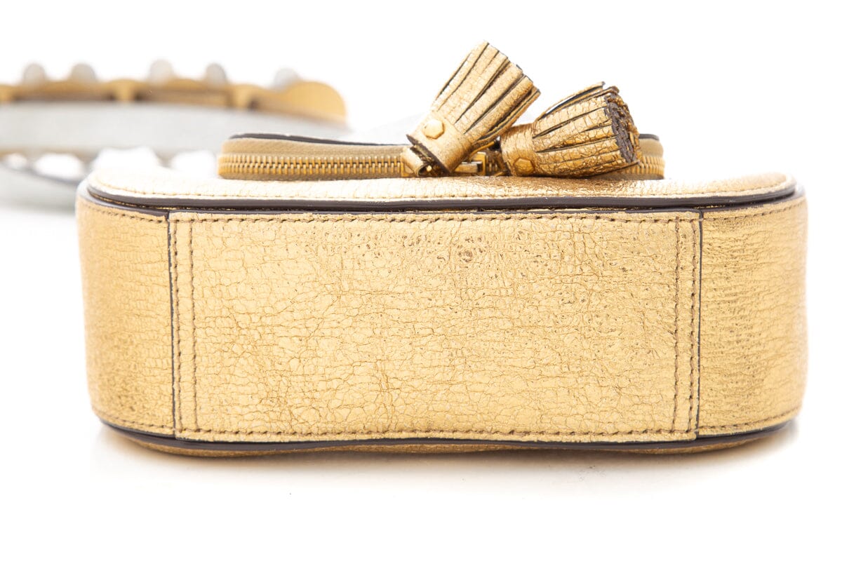 Anya Hindmarch Gold Metallic Handbag - Image 6
