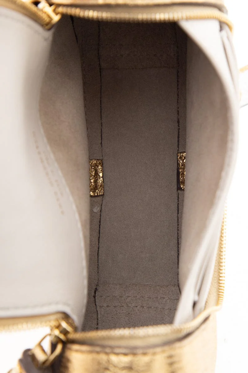 Anya Hindmarch Gold Metallic Handbag - Image 8