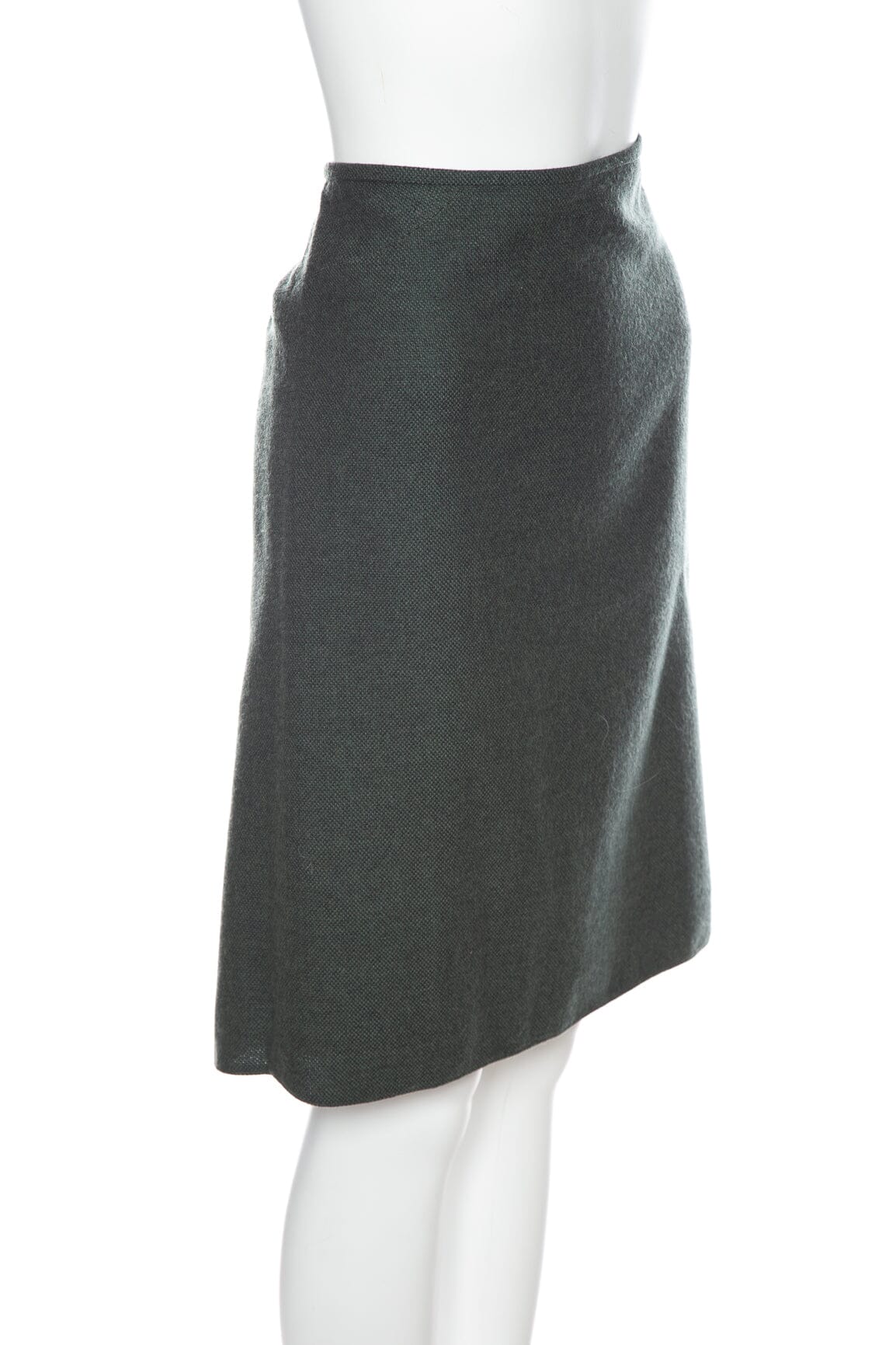 Armani Collezioni Hunter Green Virgin Wool Skirt SZ 8 - Image 2