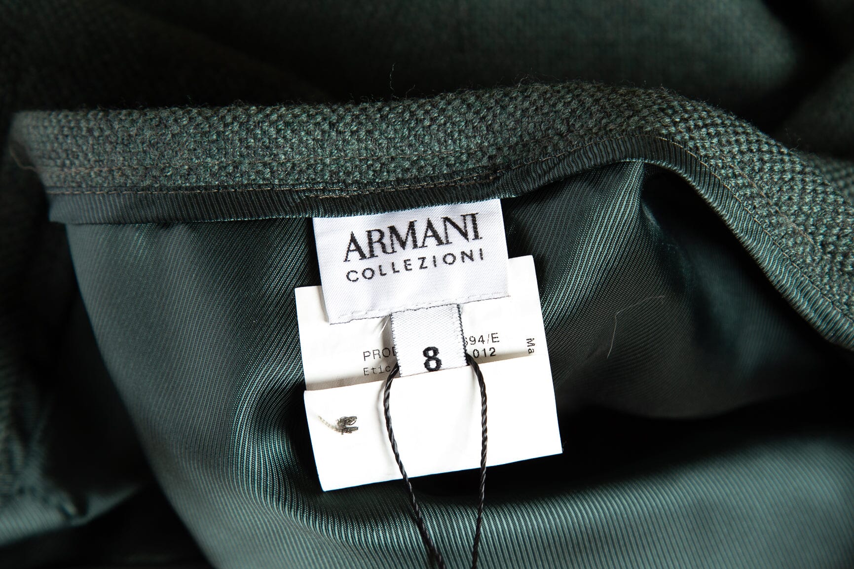 Armani Collezioni Hunter Green Virgin Wool Skirt SZ 8 - Image 3