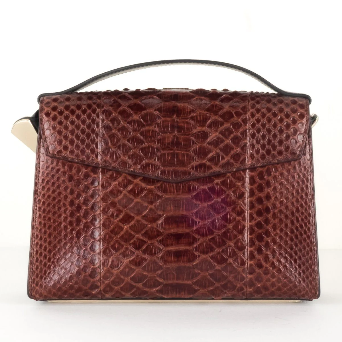 Balenciaga Burgundy Python Shoulder Bag - Image 4