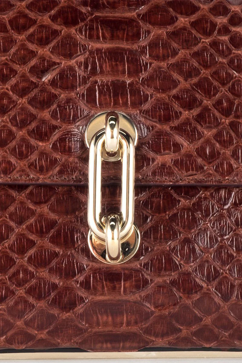 Balenciaga Burgundy Python Shoulder Bag - Image 6