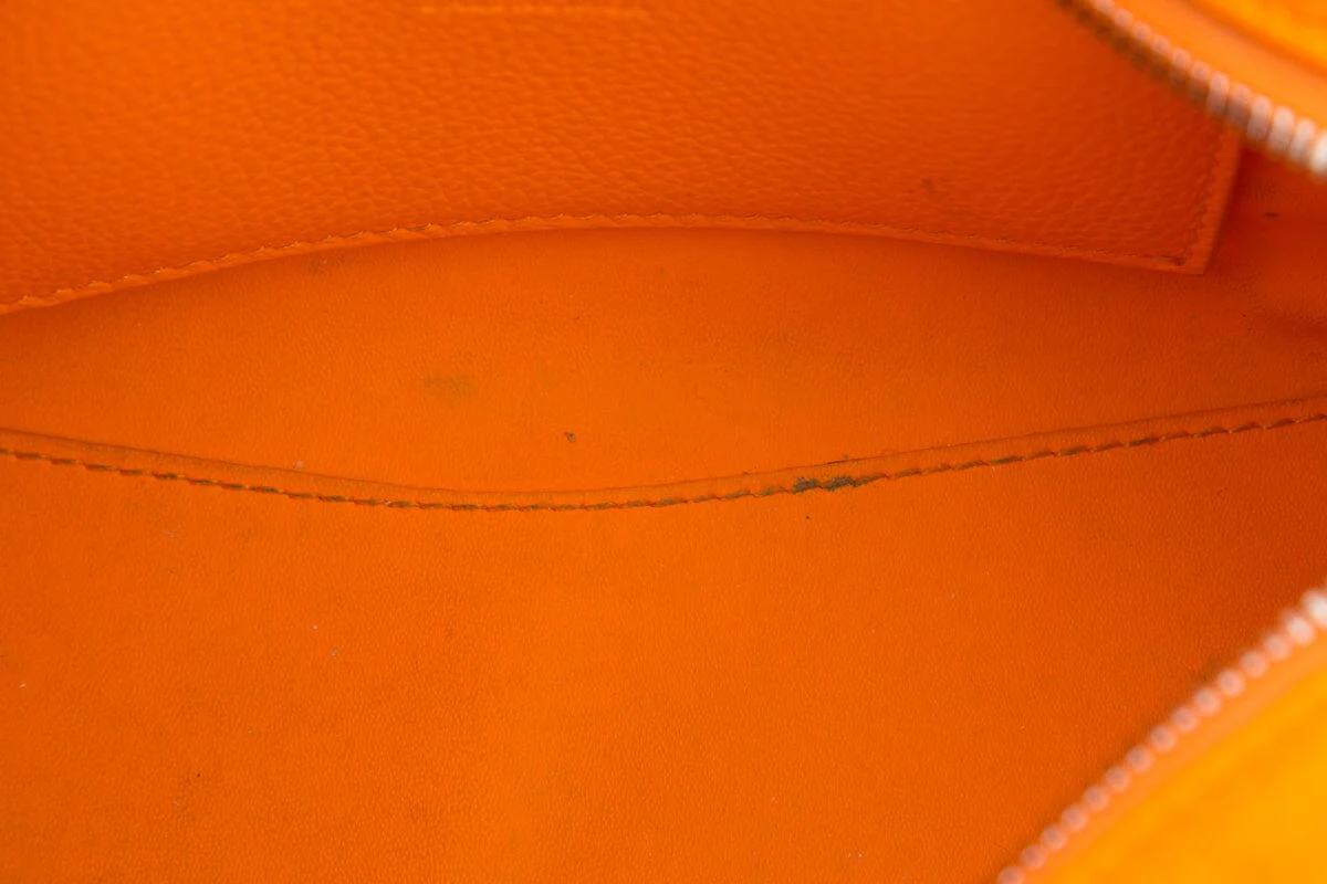 Balenciaga Orange Grained Calfskin Neo Classic Mini City Handbag - Image 10