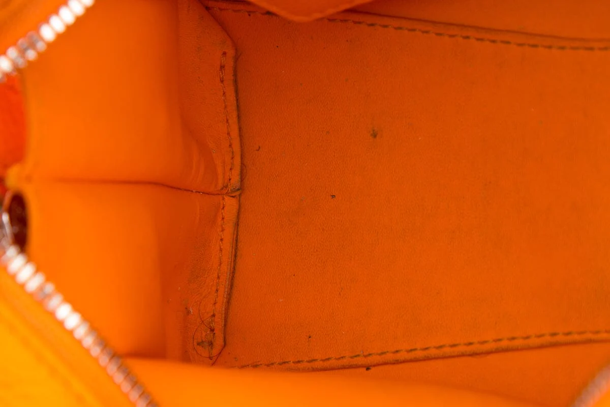 Balenciaga Orange Grained Calfskin Neo Classic Mini City Handbag - Image 11