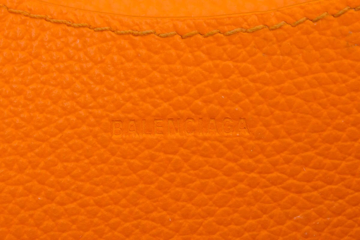 Balenciaga Orange Grained Calfskin Neo Classic Mini City Handbag - Image 12