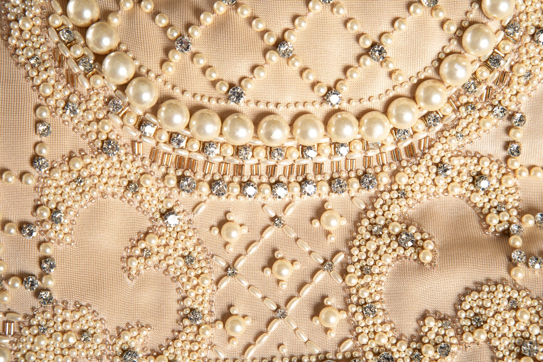 Balmain Nude Bead Embellished Mini Dress SZ 36 - Image 5