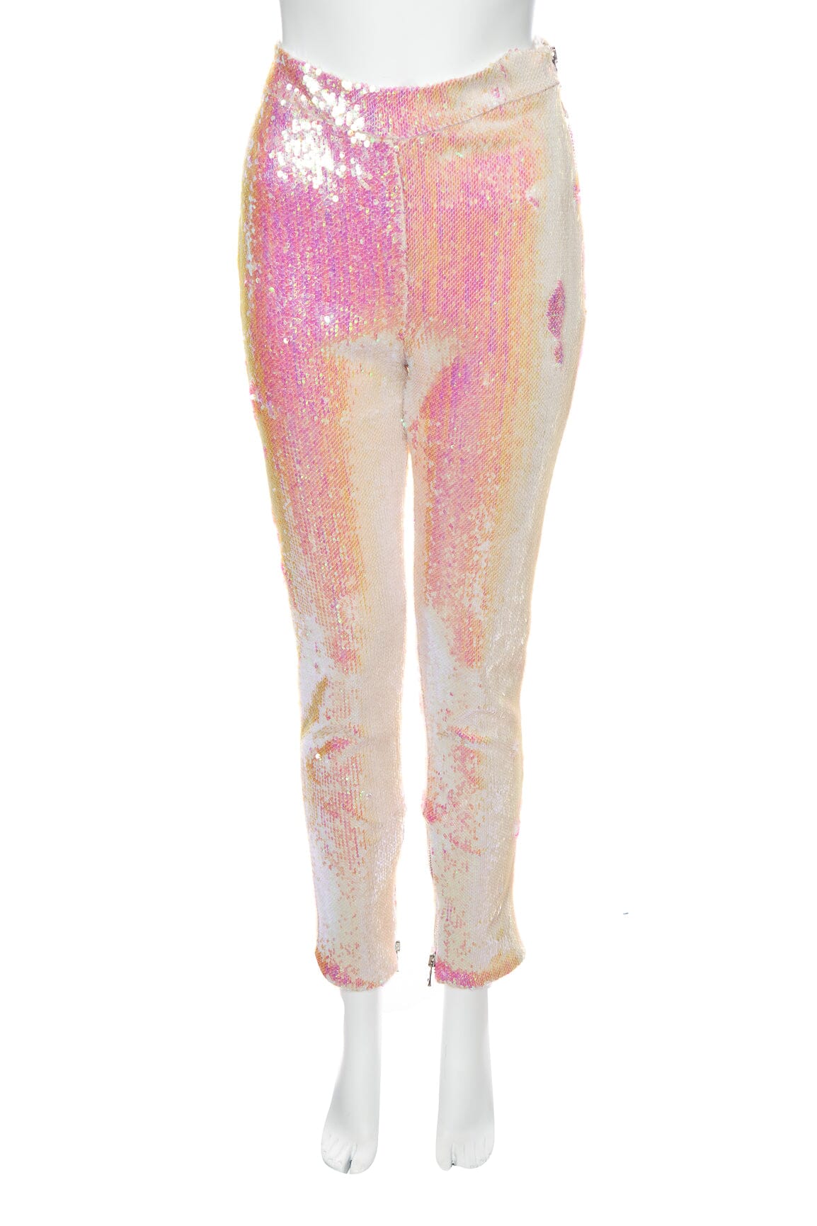 Balmain Sequin Zipper Bottom Pants SZ 40 NWT