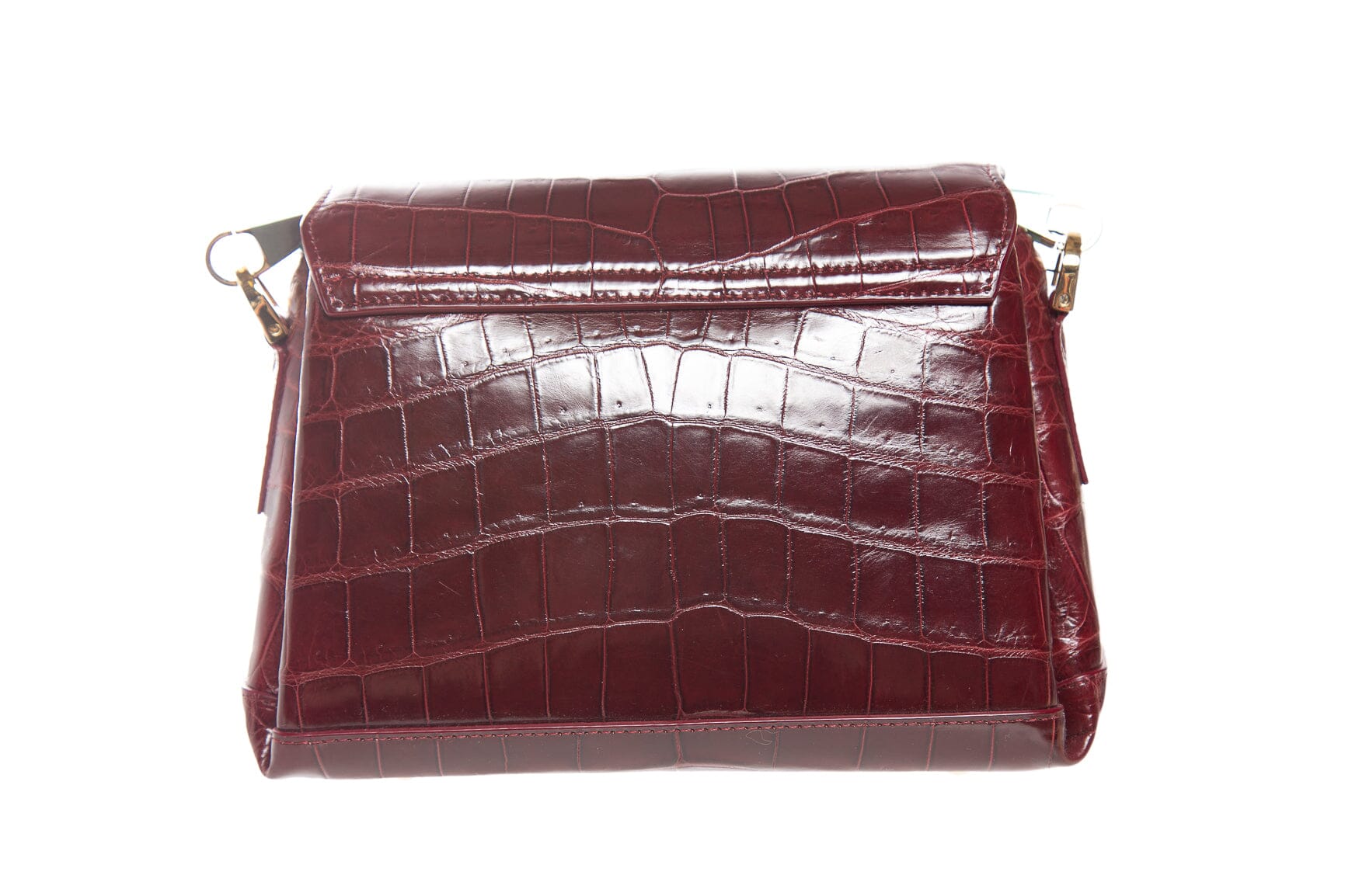 BC Luxury Red Crocodile Shoulder Bag - Image 4