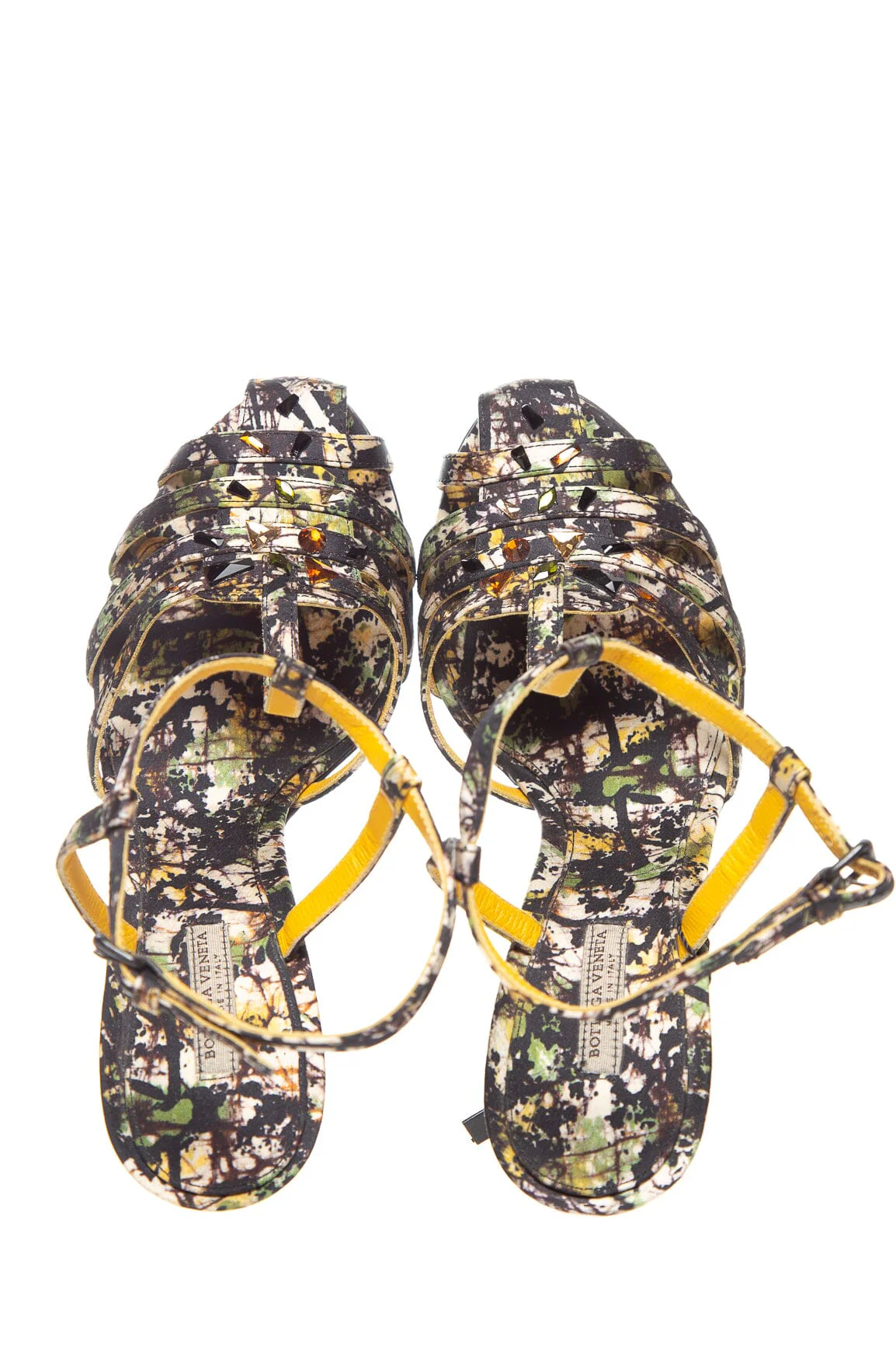Bottega Veneta Green Printed Heels SZ 36 - Image 4