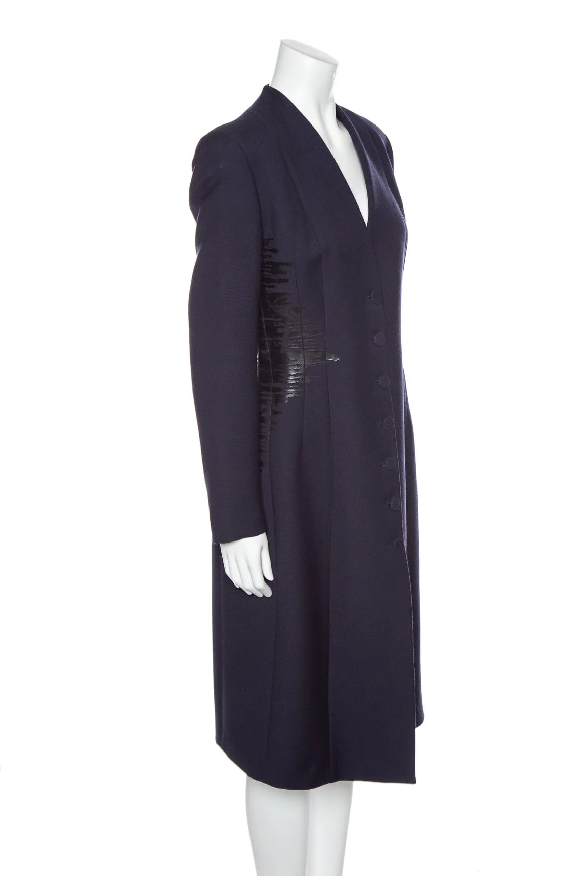 Bottega Veneta Navy Button Down Coat SZ 46 - Image 2