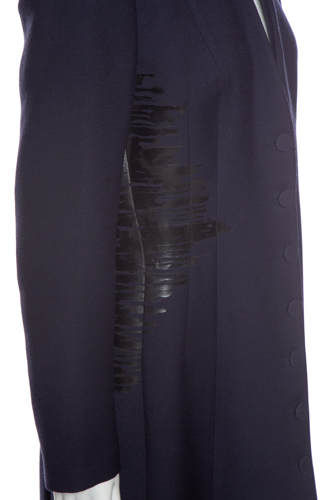 Bottega Veneta Navy Button Down Coat SZ 46 - Image 4