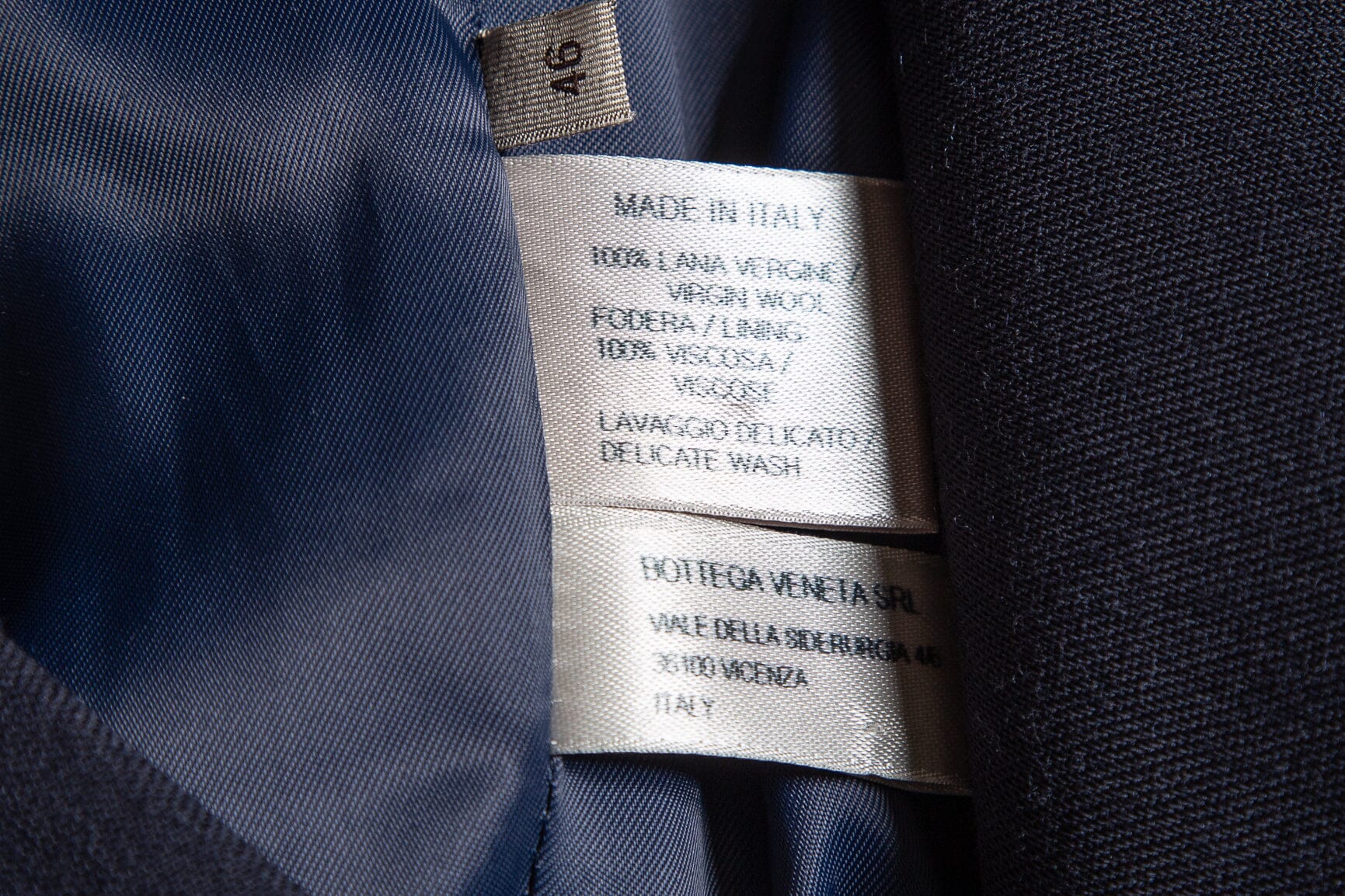 Bottega Veneta Navy Button Down Coat SZ 46 - Image 5