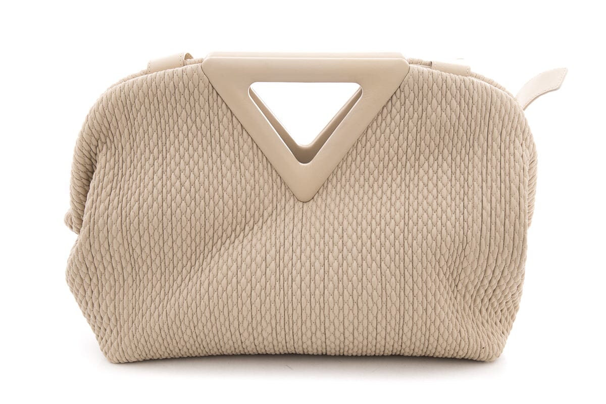 Bottega Veneta "The Point" Beige Rubberized Handbag - Image 5