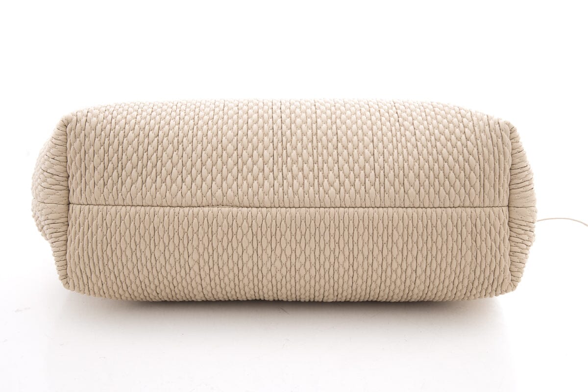 Bottega Veneta "The Point" Beige Rubberized Handbag - Image 6