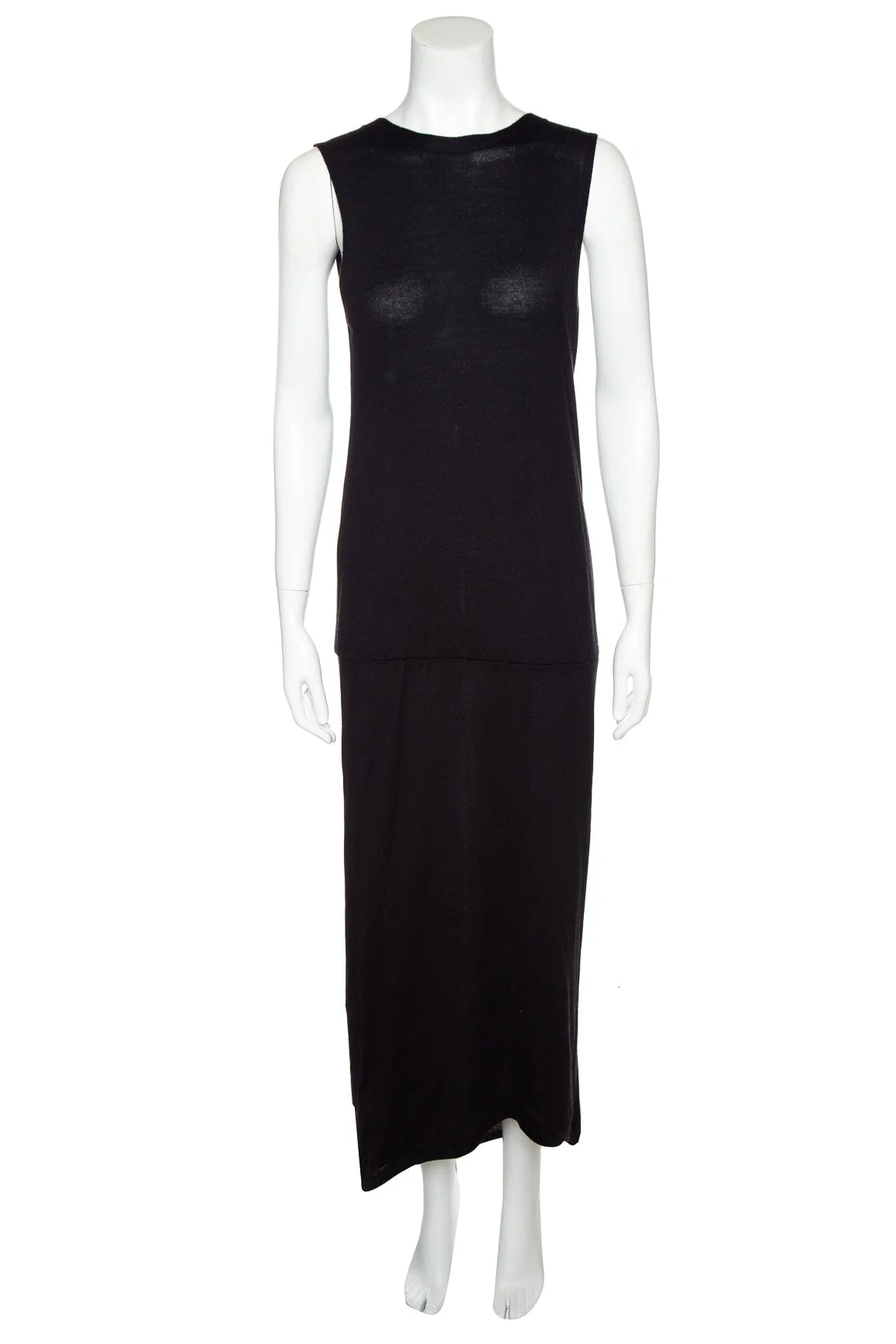 Brunello Cucinelli Black Cashmere Maxi Dress SZ M