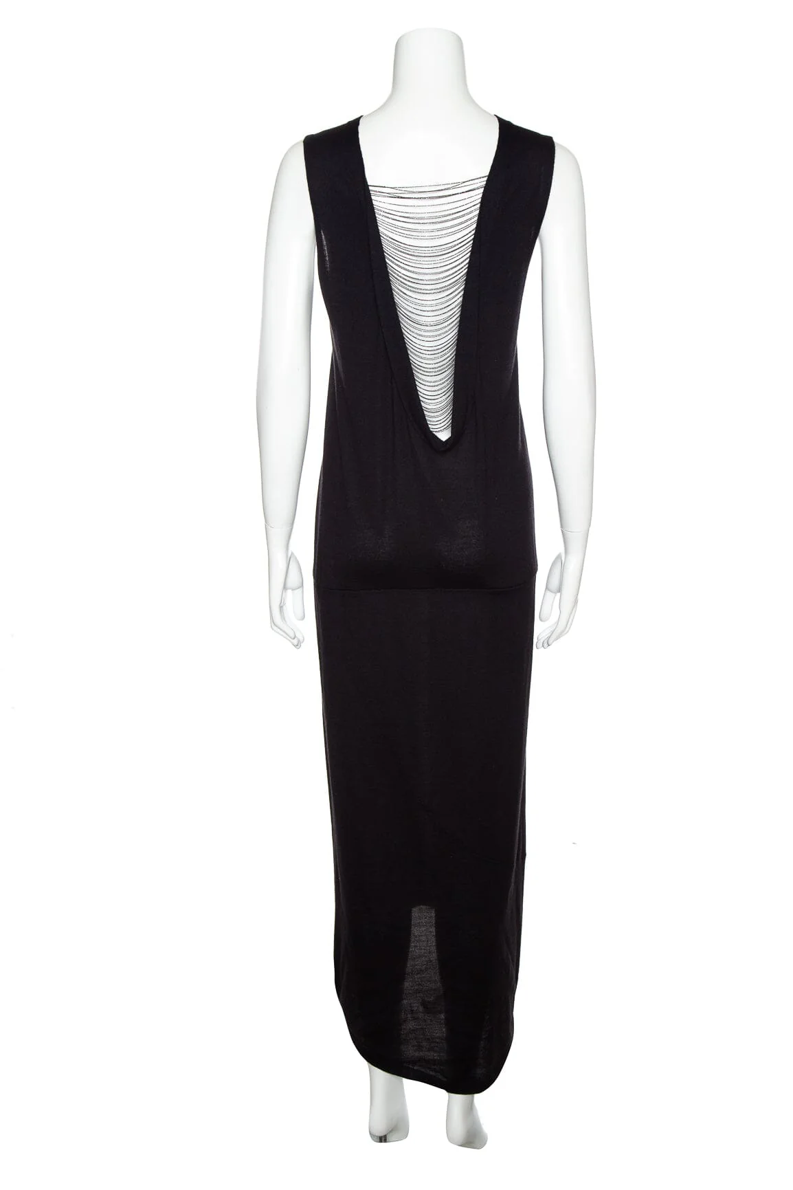 Brunello Cucinelli Black Cashmere Maxi Dress SZ M - Image 3