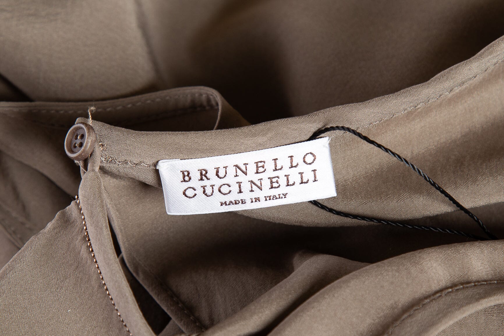 Brunello Cucinelli Brown Silk Tank SZ XXL - Image 4