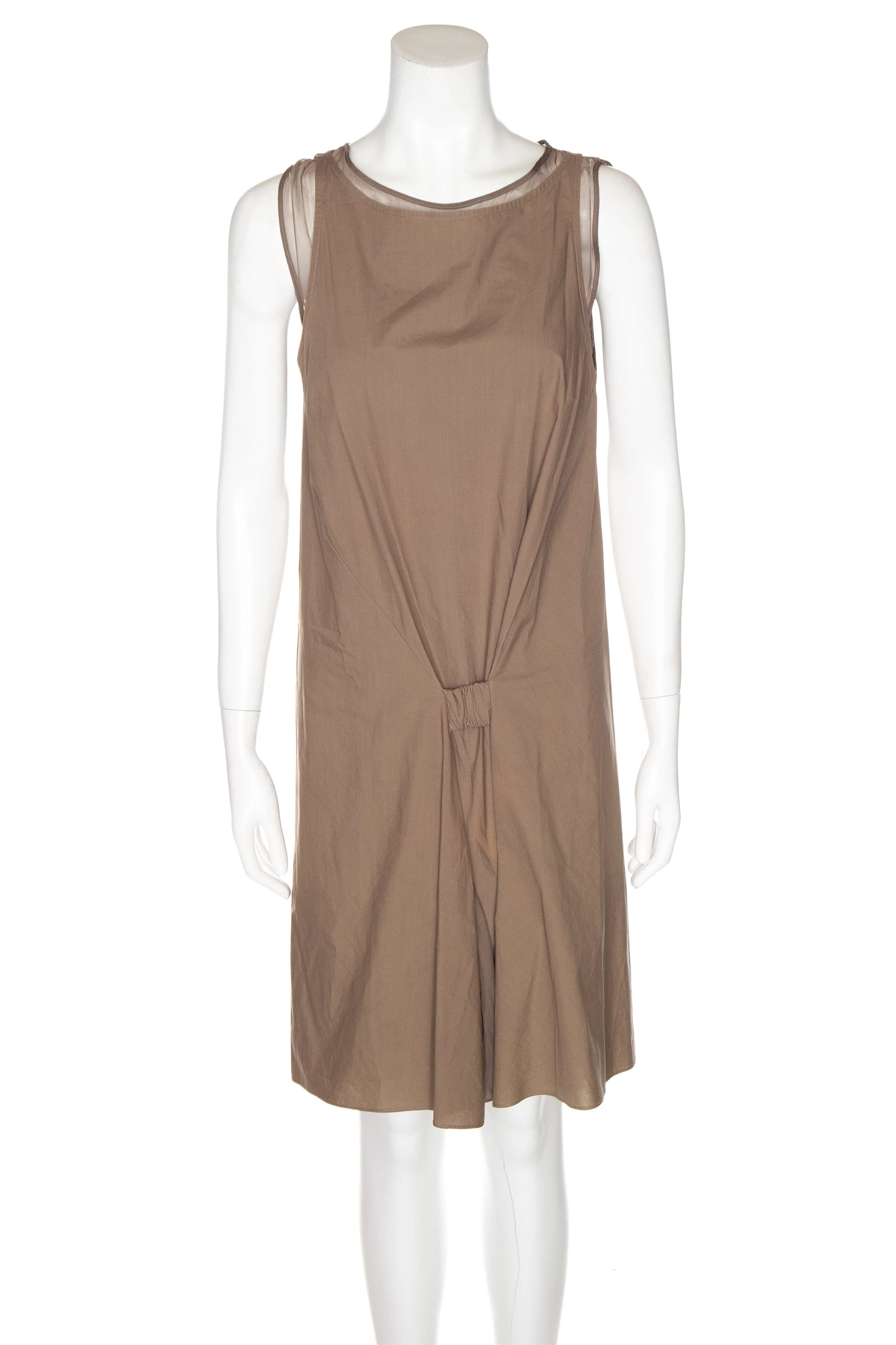 Brunello Cucinelli Brown Sleeveless Mini Dress SZ M
