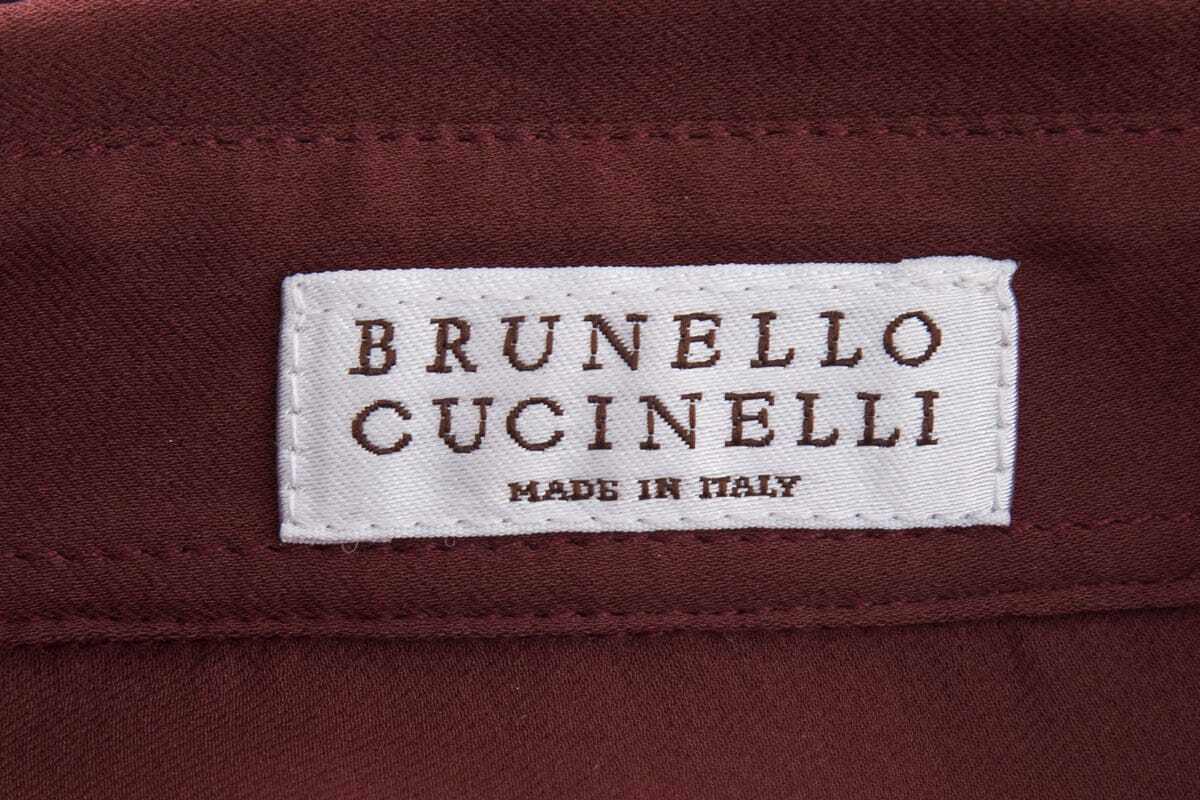 Brunello Cucinelli Silk Wine Color Dress SZ XL - Image 4