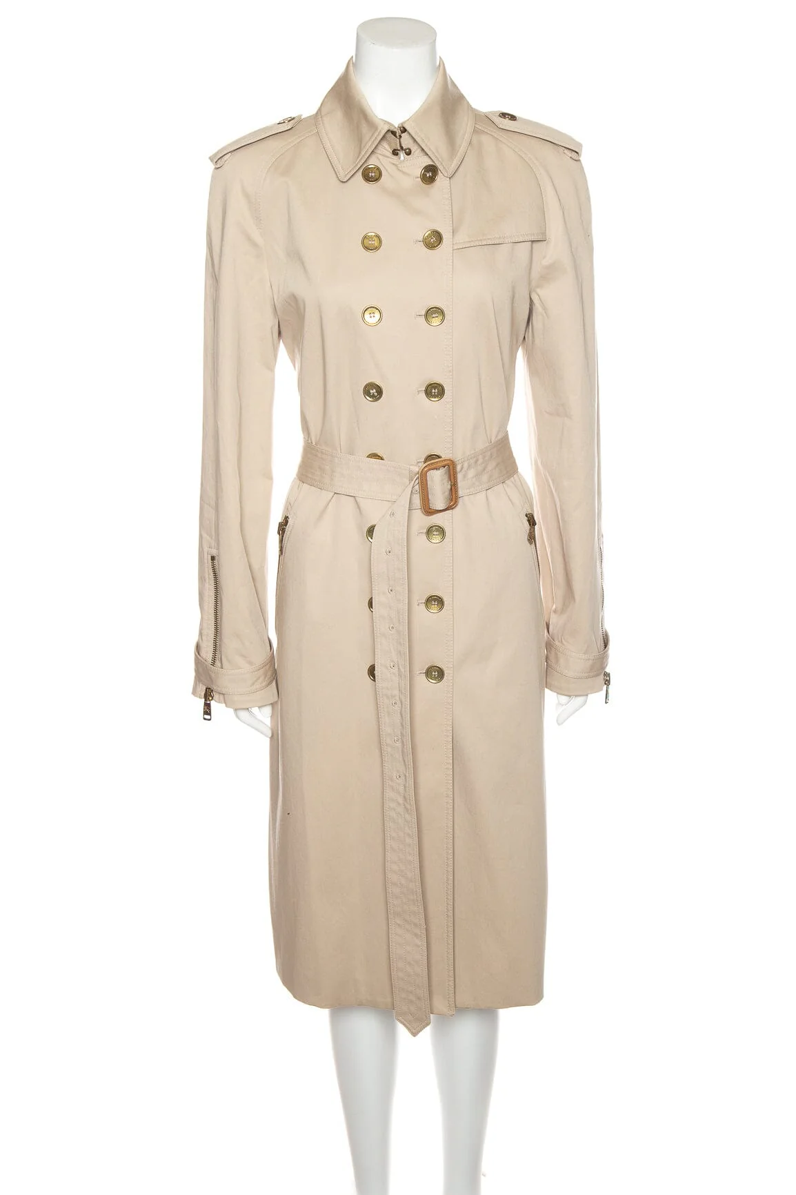 Burberry Beige Double Breasted Trench Coat SZ N/A