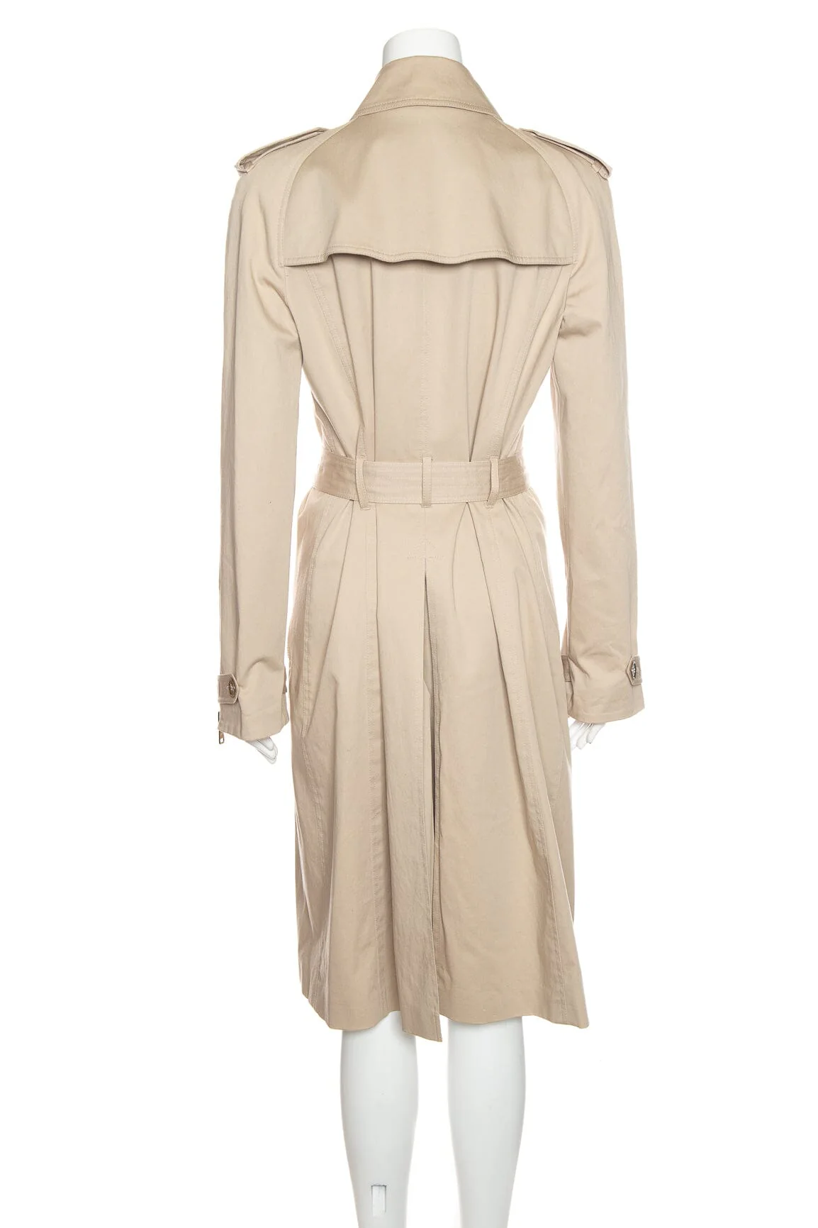 Burberry Beige Double Breasted Trench Coat SZ N/A - Image 3