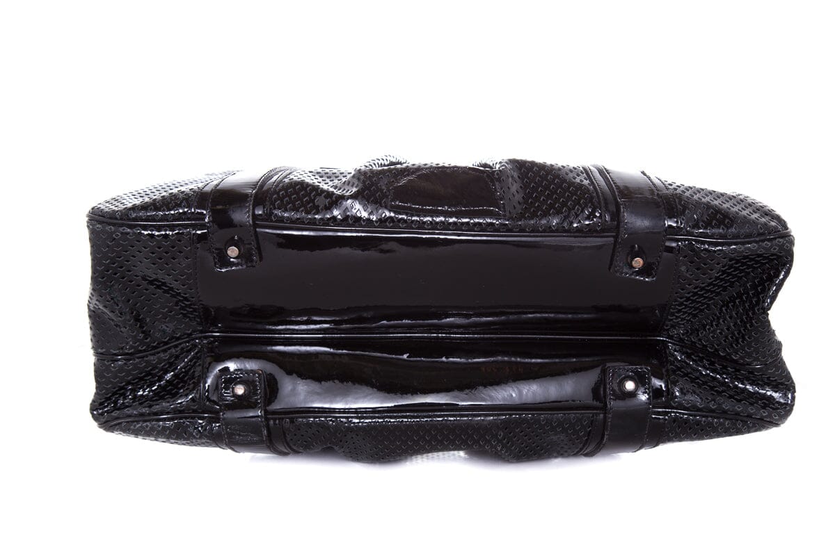 Burberry Brit KNIGHT Black Perforated Patent Duffle - Image 5