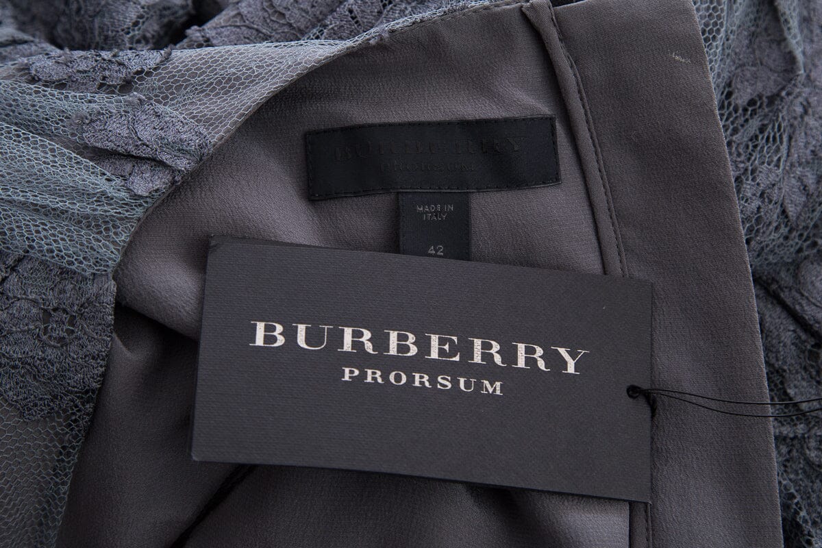 Burberry Grey Lace Top SZ 42 NWT - Image 4